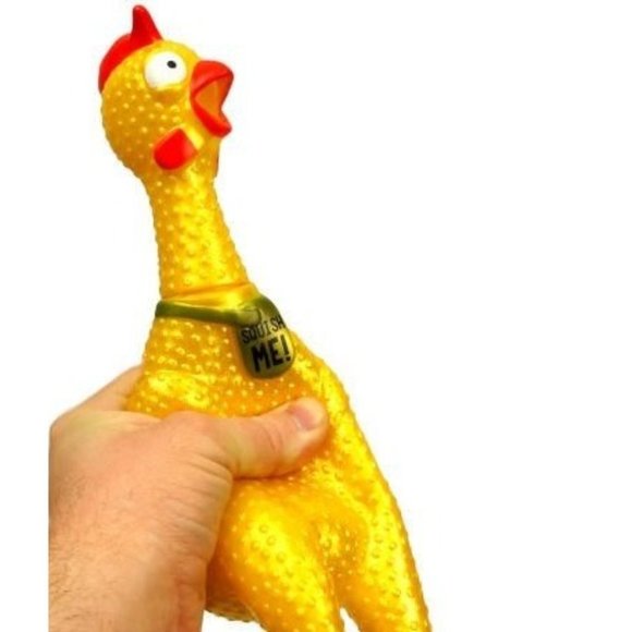 NIB Screaming Golden Chicken 13" Rubber - Picture 2 of 2